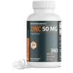 Bronson Zinc 50 MG High Potency One Year Supply Supports Immune, Antioxidant & Skin Health - Non-GMO, 360 Vegetarian Tablets