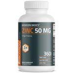 Bronson Zinc 50 MG High Potency One Year Supply Supports Immune, Antioxidant & Skin Health - Non-GMO, 360 Vegetarian Tablets