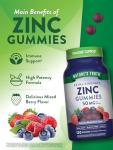 Nature's Truth Zinc Gummies for Adults | 50mg | 120 Count | Vegan, Non-GMO & Gluten Free Supplement | Mixed Berry Flavor
