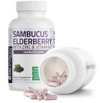 Bronson Sambucus Elderberry with Zinc & Vitamin C Triple Immune Support Complex Immune & Antioxidant Protection, Non-GMO, 60 Vegetarian Capsules