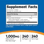 Nutricost Garlic 1000mg, 240 Softgels - Odorless, Premium Gluten Free Supplement