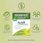 Boiron Acidil for Relief of Acid Reflux, Heartburn, Indigestion, and Upset Stomach - 60 Count