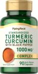 Piping Rock Turmeric Curcumin with Black Pepper 1000mg | 90 Capsules | Herbal Complex Supplement | Non-GMO, Gluten Free