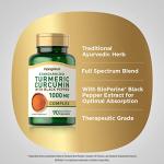 Piping Rock Turmeric Curcumin with Black Pepper 1000mg | 90 Capsules | Herbal Complex Supplement | Non-GMO, Gluten Free