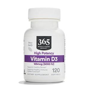 Vitamin D3 Softgels 5000 IU, 120 Count