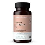 Amazon Elements - Whole Food Vitamin C, 95% Whole Food Source, Dietary and other ingredients derived from whole foods, Non-GMO verified ingredients, vegan certified, and gluten free, 60 capsules