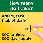 Nature Made Vitamin D3 1000 IU (25 mcg), Vitamin D Supplement for Bone, Teeth, Muscle and Immune Health Support, 300 Tablets, 300 Day Supply