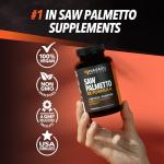 Saw Palmetto Supplement with Stinging Nettle and Pumpkin Seed Extract - Advanced 3X Formula - DHT Blocker Urinary Health and Prostate Support for Mens Health - Vegan, Non-GMO Capsules - 2 Month Supply