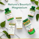 Nature’s Bounty High Absorption Magnesium Glycinate 240 mg for Supporting Muscle Relaxation and Bone, Heart & Nerve Health – Non-GMO, Gluten-Free, Vegetarian, 120 Count/60 Servings