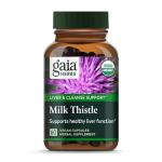 Gaia Herbs Milk Thistle - Liver Supplement & Cleanse Support for Maintaining Healthy Liver Function* - 60 Vegan Capsules (20-Day Supply)