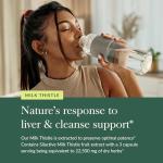 Gaia Herbs Milk Thistle - Liver Supplement & Cleanse Support for Maintaining Healthy Liver Function* - 60 Vegan Capsules (20-Day Supply)