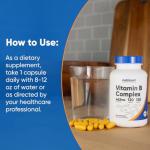 Nutricost High Potency Vitamin B Complex 462mg, 120 Capsules - with Vitamin C - Energy Complex