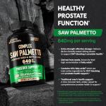 Saw Palmetto for Men 640mg - Pumpkin Seed | Nettle | Zinc & Pygeum - Prostate Health & Urinary Supplement - DHT Blocking & Hair Support - 45% Fatty Acids, Clinical Strength - Made in USA, 120 Capsules
