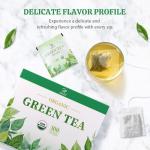 Soeos Organic Green Tea, 100 Tea Bags (Pack of 1), Caffeinated, Low Caffeine, Fresh and Healthy Green Tea, 6.3 Ounce