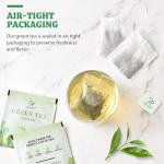 Soeos Organic Green Tea, 100 Tea Bags (Pack of 1), Caffeinated, Low Caffeine, Fresh and Healthy Green Tea, 6.3 Ounce