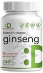 Korean Red Panax Ginseng Root Extract, 7,500mg Serving, 240 Softgels – 150mg Active Ginsenosides