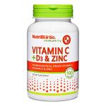 NutriBiotic – Vitamin C + Vitamin D3 & Zinc, 100 Capsules | Potent, Comprehensive Immune Support | Essential & Antioxidant Daily Supplement | Gluten & GMO Free