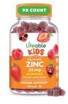 Lifeable Zinc for Kids | 25mg | Great Tasting Natural Flavored Zinc Gummies | Gluten Free Vegetarian Non GMO Zinc Supplements | Kids Zinc for Immune Support | 90 Gummies