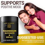 Calm Magnesium Glycinate Gummies 500mg with High-Potency Vitamin D3 10000iu & Vitamin K2 100mcg | Stress Relief, Relaxation & Bone Support for Adults | Vegan, Non-GMO, Gluten-Free, Pineapple Flavor