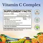 Vitalitown Vitamin C Complex 1000mg with Rose HIPS, Bioflavonoids, Turmeric & Echinacea, Daily Immune Support, Collagen Booster & Powerful Antioxidant, Vegan, 90 Tablets