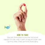 Amazon Brand - Mama Bear Organic Kids Vitamin D3 25 mcg (1000 IU) Gummies per serving, Bone and Immune Health, Strawberry, 80 Count