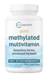 Micro Ingredients Pure Methylated Multivitamin, 240 Capsules | 19-in-1 Formula with Vitamins C, D, B12, Folate, Magnesium, Zinc & More | Supports Daily Wellness & Immune Health | Filler Free, Non-GMO