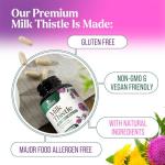 Milk Thistle Extract - Liver Cleanse Detox & Repair Formula with Dandelion Extract 1000mg - Herbal Liver Supplement - Nature's Milk Thistle w/Silymarin Marianum, Supports Liver Health - 60 Capsules