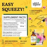 Wild & Organic Echinacea Goldenseal Tincture - Immune Support Drops with Echinacea and Goldenseal Root Extract - Vegan, Sugar & Alcohol-Free Liquid Supplement - 4 fl oz