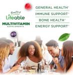 Lifeable Multivitamin with Iron for Adult | 13 Essential Vitamins and Minerals for Men and Women | Great Tasting Naturally Sourced Berry Flavor | Vegetarian Non-GMO | 90 Gummies