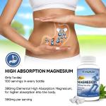 Magnesium Supplement Complex MGSPORT- High Absorption with Vitamins B6, D, E - Relieves Leg Cramps & Muscle Support - 60 Servings