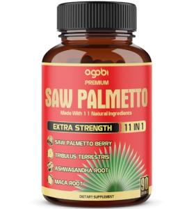 Premium Saw Palmetto Capsules - Combined with Ashwagandha, Turmeric, Tribulus, Maca, Green Tea, Ginger, Holy Basil & More - Natural Prostate Support - 90 Capsules 3-Month Supply