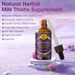 Milk Thistle Extract Drops for Liver Cleanse Detox & Repair, Liver Supplement with Dandelion Root, Artichoke and Turmeric, All-Natural Herbal Liver Support Supplement, Vegan, Non-GMO, 2 FL OZ