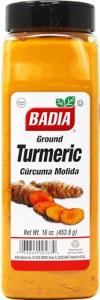 Badia Ground Turmeric Powder, 16 oz - Premium Curcuma Seasoning for Cooking, Golden Flavor & Rich Aroma