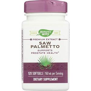 Nature's Way Saw Palmetto Premium Extract, Prostate Health Support for Men*, 160 mg per Serving, 120 Softgels (Packaging May Vary)