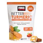 FORCE FACTOR Better Turmeric Supplement 400mg with Black Pepper & Ginger, Extra Strength Joint Support, Superior Absorption, Like Turmeric Gummies, Fruit Splash, 60 Turmeric Chews