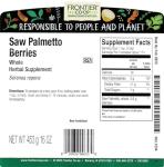 Frontier Co-op Saw Palmetto Berries, 1lb Bulk Bag - Whole, Wildcrafted Berries - Rich in Fatty Acids - Ideal for Saw Palmetto Tea and Healthy Recipes