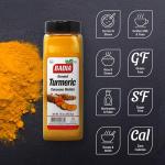 Badia Ground Turmeric Powder, 16 oz - Premium Curcuma Seasoning for Cooking, Golden Flavor & Rich Aroma