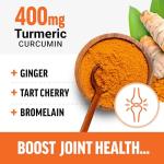 FORCE FACTOR Better Turmeric Supplement 400mg with Black Pepper & Ginger, Extra Strength Joint Support, Superior Absorption, Like Turmeric Gummies, Fruit Splash, 60 Turmeric Chews
