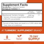 Qunol Turmeric Curcumin Supplement, 1000mg with Ultra High Absorption, for Joint Support, Extra Strength Capsules, 150 Count