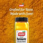 Badia Ground Turmeric Powder, 16 oz - Premium Curcuma Seasoning for Cooking, Golden Flavor & Rich Aroma