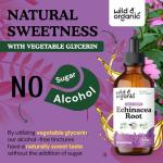 Wild & Organic Echinacea Drops - Immune Support Supplement with Echinacea Angustifolia - Liquid Root Extract Tincture - Vegan, Sugar & Alcohol-Free - 4 fl oz