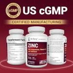 Dr. Berg Zinc 30mg Enhanced with Magnesium, Vitamin D3, Selenium, & Copper - Zinc Supplements for Men & Women - Chelated Zinc for Immune, Skin, Hair, & Nails Support* - 60 Capsules