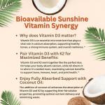 Micro Ingredients Vitamin D3 10,000 IU + K2 MK-7 200 mcg, 300 Softgels | Virgin Coconut Oil | 2-in-1 Bone, Immune & Heart Support | Easy to Swallow, Non-GMO