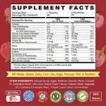 Vegan Iron Gummies Supplement - with Vitamin C, A, B-Complex, Folate, Zinc for Adults & Kids - Health Blood & Energy Support for Iron Deficiency, Anemia, No After Taste - Peach Flavor (90 Ct)