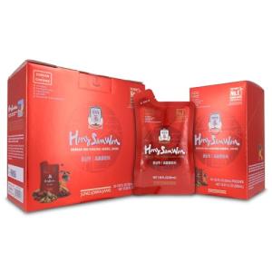 JungKwanJang HongSamWon Korean Red Ginseng Herbal Drink | Energy Drink, Pre Workout, Ginseng Supplement, Herbal Tea | Korean Red Ginseng Extract, Jujube, Ginger, Cinnamon | Vegan Friendly | 20 Count