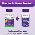 Natrol Vitamin B12 5,000 mcg, Fast Dissolve Vitamin B12 Supplement Supports a Healthy Nervous System and Energy Metabolism, 200 Tablets, Up to a 200 Day Supply