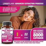 All-in-1 8000mg Highest Potency Milk Thistle NAC BeetRoot Artichoke Dandelion Root - Liver Health Support, Cleanse Detox & Repair, Antioxidant, Plus TUDCA Choline and Ginger - 90 Vegan Capsules