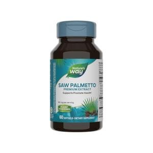 Nature's Way Saw Palmetto Premium Extract, Prostate Health Support for Men*, 160 mg per Serving, 60 Softgels (Packaging May Vary)