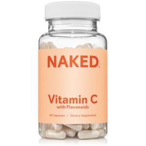 NAKED Vitamin C - 500mg Ascorbic Acid Capsules with Citrus Bioflavonoids - Daily Antioxidant and Immune Support* Made in USA - Vegan, Non-GMO - 90 Capsules
