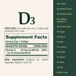 Nature's Bounty Vitamin D3, Immune and Bone Support, Vitamin Supplement, 2000IU, 240 Rapid Release Softgels